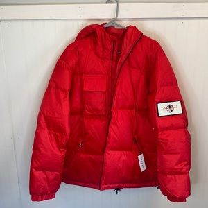 Eddie Bauer Red Puffer Coat